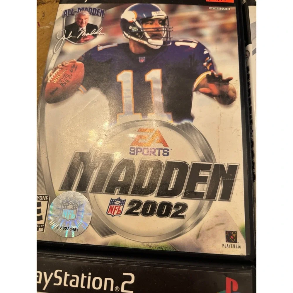 5 PlayStation 2 Game lot Madden 2002 2003 2004 2005 2007. Tested working Bundle